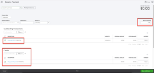 Unapplied payment in QuickBooks