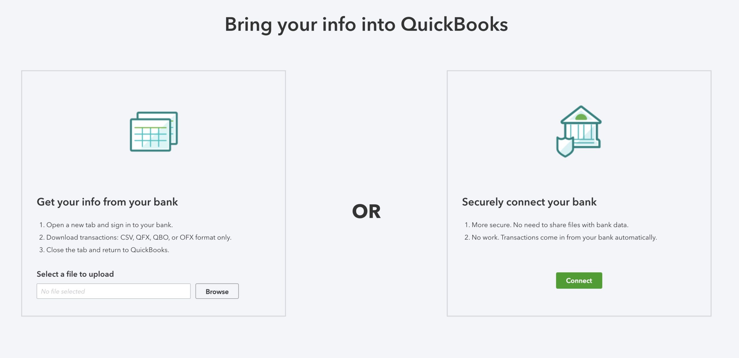 how to import data into quickbooks online
