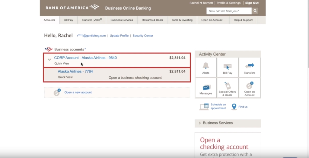 How To Setup Bank Of America Credit Card In Quickbooks Online Gentle Frog Bookkeeping And Custom Training
