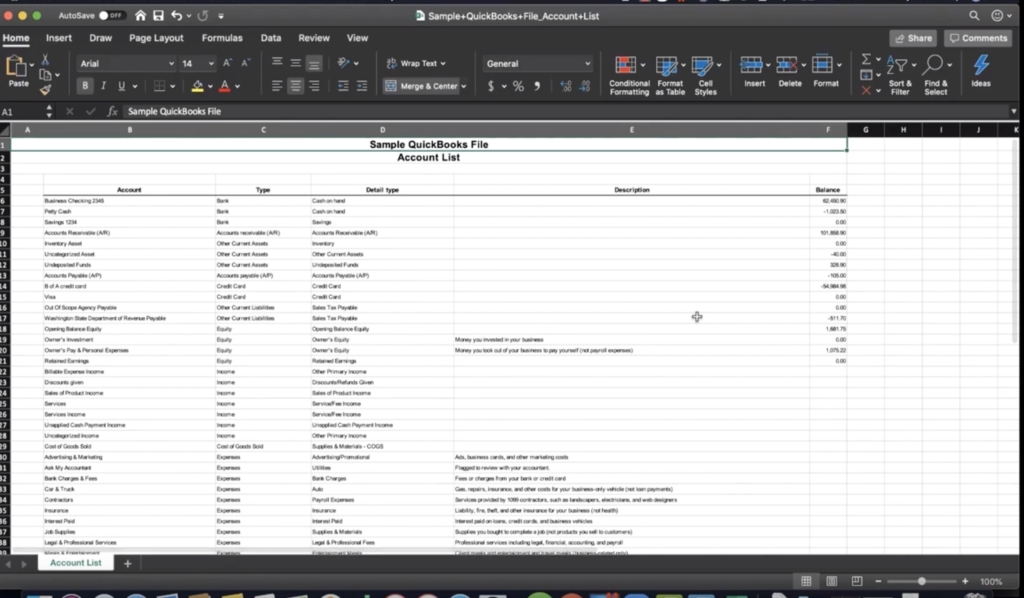 Locating your exported Quickbooks report