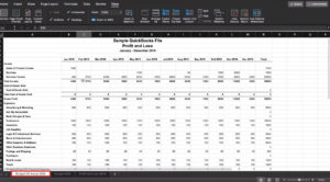 Budget VS Actual spreadsheet.