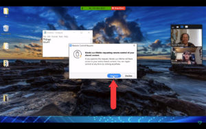 Remote Control Request in Zoom.