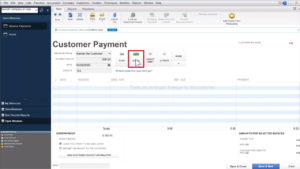 Selecting Check as payment type in Quickbooks Desktop