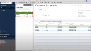 Customer Information showing customer has a negative balance in Quickbooks Desktop