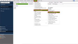 Navigating to the Customer Balance report in Quickbooks Desktop