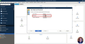 Enter a new password for user in QuickBooks Desktop