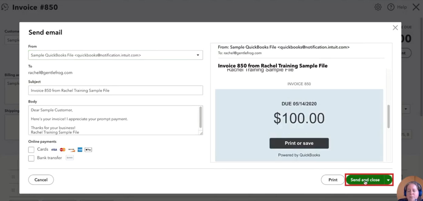 how to change currency in quickbooks invoice