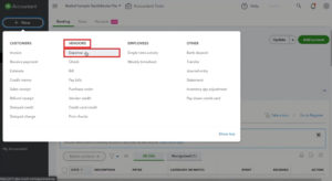 Manually entering an expense in QuickBooks Online