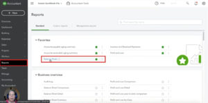 Navigating to the Balance Sheet in QuickBooks Online