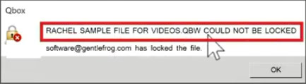 Qbox locked file message.