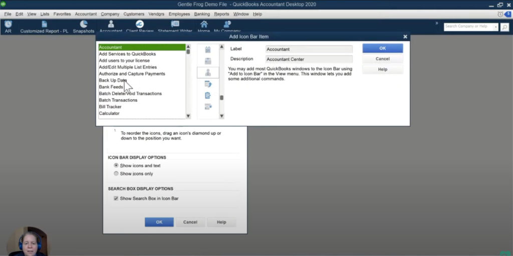 How to Customize the Icon Bar in QuickBooks Desktop - Gentle Frog ...