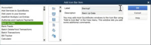 Customizing items in the Icon Bar in QuickBooks Desktop Premier 2020