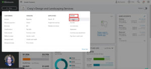 Creating a Bank Deposit from the quick create menu in QuickBooks Online
