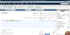 An invoice in QuickBooks Desktop