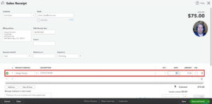 Creating a Sales Receipt in QuickBooks Online