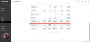 Miscellaneous expenses in the Profit and Loss report of QuickBooks Online