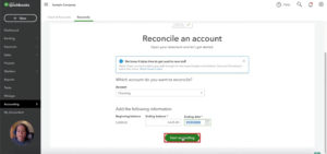 Start reconciling your QuickBooks accounts