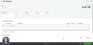Creating a bill in QuickBooks Online