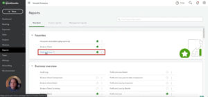 Navigating to QuickBooks Online Profit and Loss report