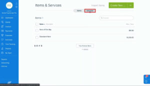 Selecting to view service in Freshbooks