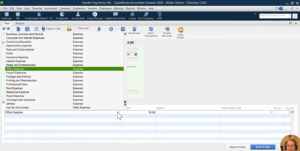 Selecting a new category for an expense in QuickBooks Desktop