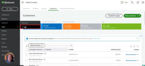 Navigating to the vendors list in QuickBooks Online.