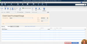 Entering a credit card expense in QuickBooks Desktop