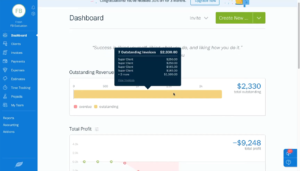 Viewing Outstanding Revenue in the Freshbooks dashboard