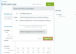 Email yourself a csv copy of your Profit & Loss report in FreshBooks