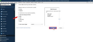 Add a bank account in QuickBooks Desktop.