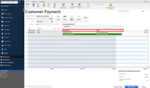 DEPOSIT TO field in QuickBooks Desktop when creating a customer payment