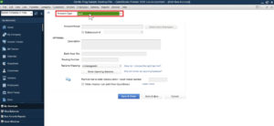 Entering new bank account information in QuickBooks Desktop.