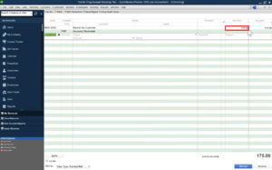 Viewing a deposit in the checking account register in QuickBooks Desktop.