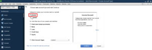 Adding a new income account in QuickBooks Desktop.