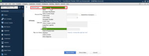 Changing the Account Type when adding a new account in QuickBooks Desktop