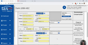 Entering 1099-NEC data in Tax1099.