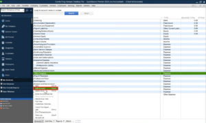 Editing an account in the Chart of Accounts in QuickBooks Desktop