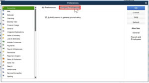 Editing Accounting Company Preferences in QuickBooks Desktop