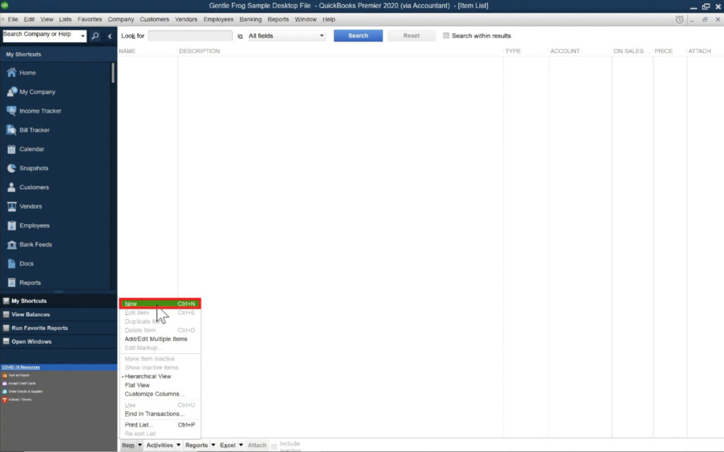 How To Add Items in QuickBooks Desktop - Gentle Frog Bookkeeping and ...