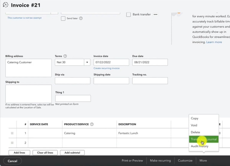 Shipping Income Account Number How To Correct an Income Account in QuickBooks Online - Gentle Frog ...