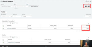 Receiving payment on an existing invoice in QuickBooks Canada