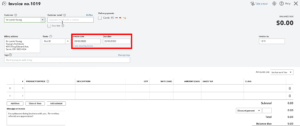 Invoice date and due date on an invoice in QuickBooks Canada