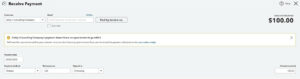 Filled in Receive Payment screen in QuickBooks Canada