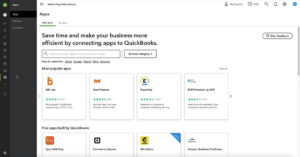 Apps section of QuickBooks Online