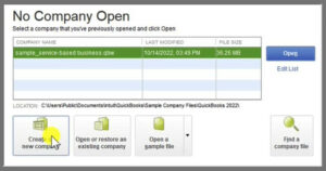Create a new company in QuickBooks Desktop Premier 2022