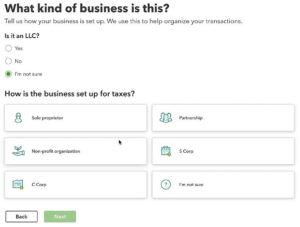 What kind of business is this? QuickBooks Online setup question.