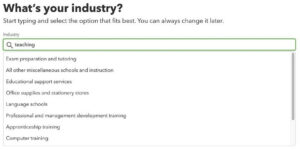 What's your industry? QuickBooks Online Setup