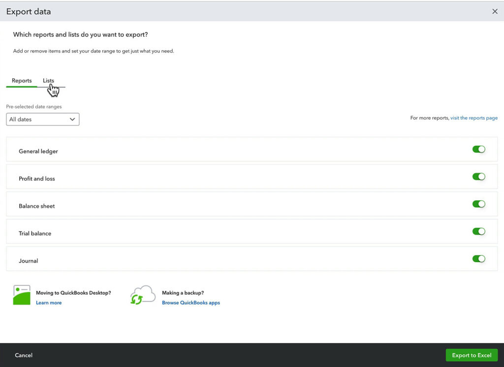 How to Export Lists From QuickBooks Online - Gentle Frog Bookkeeping ...