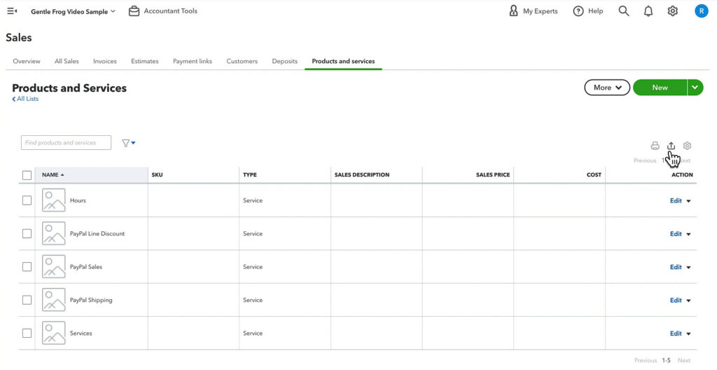 How to Export Lists From QuickBooks Online - Gentle Frog Bookkeeping ...
