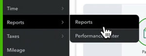 Open Reports in QuickBooks Online.